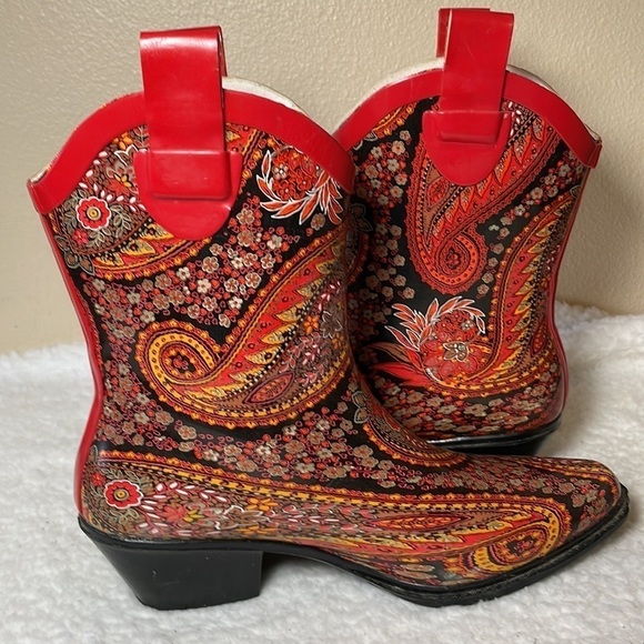 NATURE Breeze Cowboy Rain Boots Size 7 - Picture 7 of 13
